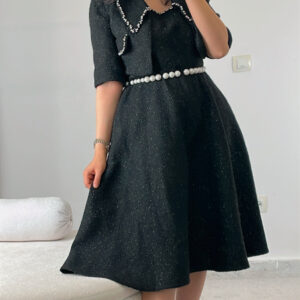 ست کت سارافن شنل رنگ مشکی