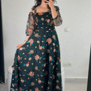 پیراهن توری مشکی